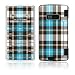 Turquoise Plaid Design Protective Skin Decal Cover for LG enV2 VX9100 Cell Phone