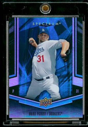 2008 Upper Deck MLB Spectrum # 49 Brad Penny - Dodgers - Premium Baseball Card in Protective Screw Down Display