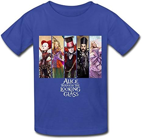 KTIY 6-16 Years Old Youth Alice Through The Looking Glass T-shirt RoyalBlue Size S