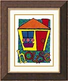 House Framed Art Print by Karen Gutowsky,15.9 in. x 18.8 in. Framed