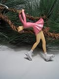 Pink Figure Skater Christmas Ornament