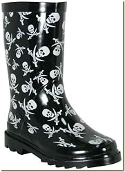 Chooka - Kid's Tossed Skulls Rain Boots