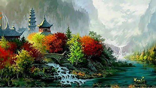 Guojiloilpainting The View of Countryside036 Exquisiteness Fresh Classical Oil Painting on Canvas and Custom-make Anything Oil Painting You Like-Unframed