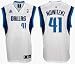 Dirk Nowitzki Jersey: adidas White Replica #41 Dallas Mavericks Jersey - X-Large