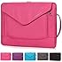 BRINCH Fashion Durable Envelope Nylon Fabric 15 - 15.6 Inch Laptop / Notebook / Macbook / Ultrabook / Tablet Computer Bag Shoulder Carrying Envelope Case Pouch Sleeve With Shoulder Strap Pockets and Card Slots (PINK)