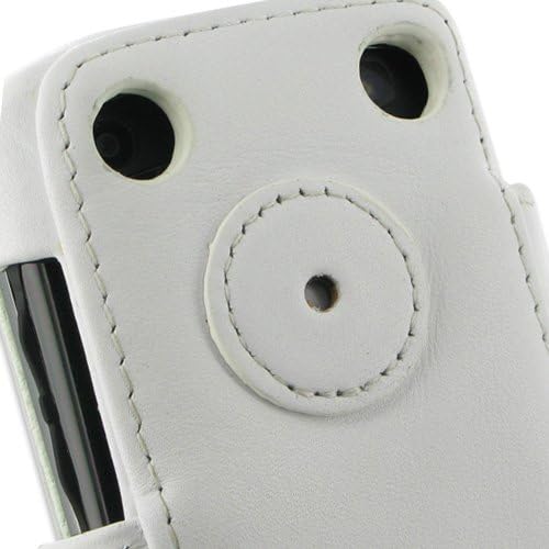 PDair Leather Case for BlackBerry Curve 9380 - Book Type (White)