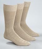 Nautica Men's Rayon Blend Textured Dress Socks 3-Pack Hosiery