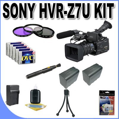 Sony HVR-Z7U HDV Professional Video Camcorder + 2 Extended Life 970L Batteries + Ac/Dc Charger + 3 Piece Multicoated Filter Kit + 5 Dv Tapes + Master Works Producing DVD + Accessory Saver Kit & More!!! Sony HVR-Z7U HDV Professional Video Camcorder + 2 Extended Life 970L Batteries + Ac/Dc Charger + 3 Piece Multicoated Filter Kit + 5 Dv Tapes + Master Works Producing DVD + Accessory Saver Kit & More!!!