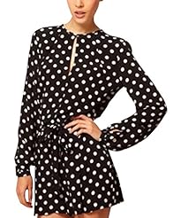 Print: Polka Dot Print  
Material: Polyester 
Dress Length: Short  
Dress Silhouette: Jumpsuit  
Shoulder: Long Sleeves  
Size Category: Adult 
