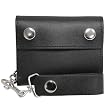 Boston Traveler Bi-Fold Leather Wallet w/Chain