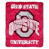 NCAA Ohio State Buckeyes 50-Inch-by-60-Inch Micro Plush Raschel Throw "Grunge" Design