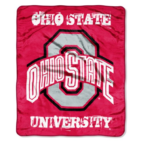 NCAA Ohio State Buckeyes 50-Inch-by-60-Inch Micro Plush Raschel Throw 