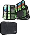 BUBM Universal Double Layer Travel Gear Organizer / Electronics Accessories Bag / Battery Charger Case (Black)