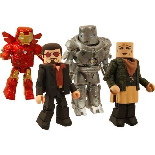 Marvel MiniMates Art Asylum Boxed Set Iron Man (Raza, Tony, BD Iron Monger and BD Iron Man)