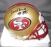Jerry Rice San Francisco 49ers NFL Hand Signed Mini Football Helmet