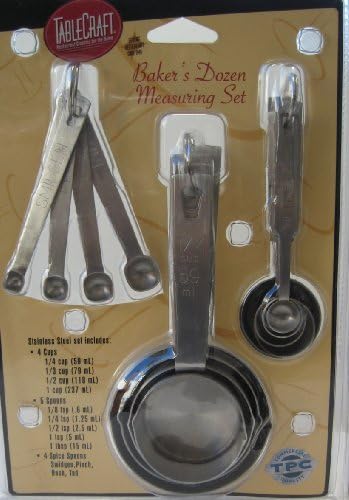 TableCraft Bakers Dozen 13-piece Stainless Steel Measuring Set