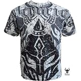 WARRIOR WEAR INTERNATIONAL 'SLEDGE' WHITE MMA T-SHIRT SIZE MEDIUM