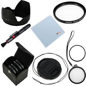 GTMax 58mm Flower Lens Hood & Lens Accessory Bundle Kit for Canon EOS Rebel XS XT XTi XSi T1i T2i T3i T3 T1 40D 50D 60D Lenses (18-55mm, 75-300mm, 50mm 1.4, 55-200mm) (Free Gift Cleaning Cloth Included)