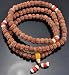 Tibetan Handmade 108 Rudraksha Seed Yoga Meditation Prayer Beads Mala and a Free Copyrighted Buddha Eye Magnet