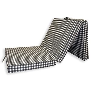 Faltmatratze 3-teilig schwarz kariert Faltmatratze 3-teilig schwarz kariert