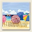 AbsorbaStone Coaster set~ Seaside II ~4 Tile Drink Coasters ~ code 395