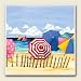 AbsorbaStone Coaster set~ Seaside II ~4 Tile Drink Coasters ~ code 395