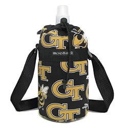 Georgia Tech Water Bottle Holder Yellow Jackets Logo Sport Bottles - GIFT IDEA for Fitness Golf Golfers Soccer Workout Gifts and Gift Ideas For Him Her Athletes Man Men, Women, Ladies Alumni Runners Joggers