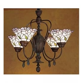 Meyda Tiffany 30989 4-Lightchandelier, Mahogany Bronze