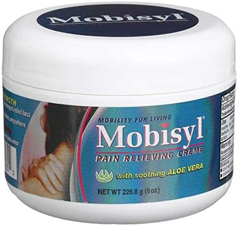 Mobisyl Pain Relieving Creme with Soothing Aloe Vera, 8 Ounce Jar