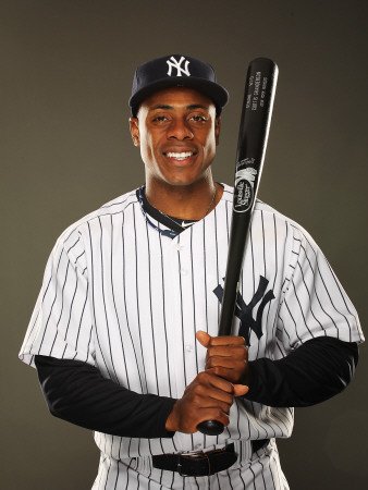 New York Yankees Photo Day, TAMPA, FL - FEBRUARY 23: Curtis Granderson Photographic Poster Print by Al Bello, 24x32