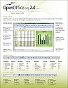 OpenOffice.org Calc 2.4 Quick Reference Card - Handy Durable Tri-Fold Open Office 2.4 Calc Tip & Tricks Guide. 6 Total Pages. Stores Easily. Ultimate Reference for Shortcuts, Tips & Cheats for OpenOffice Calc 2.4 Spreadsheet Software. (Software Quick Reference Cards)