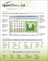OpenOffice.org Calc 2.4 Quick Reference Card - Handy Durable Tri-Fold Open Office 2.4 Calc Tip & Tricks Guide. 6 Total Pages. Stores Easily. Ultimate Reference for Shortcuts, Tips & Cheats for OpenOffice Calc 2.4 Spreadsheet Software. (Software Quick Reference Cards)