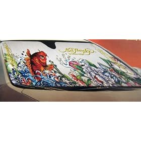Ed Hardy Koi Fish Sunshade Windshield Car Auto Standard