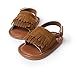 Kuner Unisex Baby Tassel Rubber Sole Non-slip Summer Prewalker Sandals First Walkers