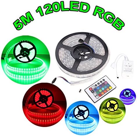 5M 120leds/m SMD 5050 Double Row RGB LED Strip Light Waterproof IP67