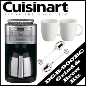 Cuisinart DGB-900BC Brushed Chrome Fully Automatic 12 Cup Grind & Brew Thermal Coffeemaker Kit