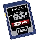 PNY P-SDHC8G6-DVDC 8 GB Class 6 Secure Digital High-Capacity Card