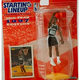1997 - Kenner - Starting Lineup - 10th Anniversary - NBA - David Robinson #50 - San Antonio Spurs - Basketball Action Figure - w/ Topps Trading Card - Limited Edition - Collectible