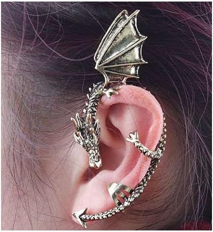 Gothic Earring Classic Dragon Ear Wrap Cuff Earring Punk Rock Left Ear