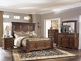 Ashley Foxdown 4-Piece Panel Bedroom Set in Cherry