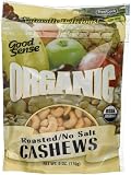 Review Good Sense  / Good Sense Roasted Cashews, Unsalted, Organic, 6 ounce Bags (Pack of 12)