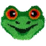 MCG Textiles Huggables Animal Frog Pillow Latch Hook Kit