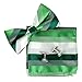 EBC1A16 Beautiful Gifts Stripes Silk Pre-tied Bow Tie Cufflinks Hanky By Epoint