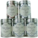 Terre Exotique 5 piece spices, salts and gourmet starter set