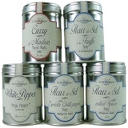 Terre Exotique 5 piece spices, salts and gourmet starter set