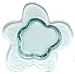 Clear Spanish Recycled Glass Large Amoeba Plate 17.5"D