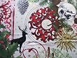 Winter Solstice Sun Deer Red Collage In the Beginning Fabric Yard