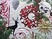 Winter Solstice Sun Deer Red Collage In the Beginning Fabric Yard