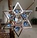 Crystal Star Ornment Suncatcher with 7 Swarovski Octagon Prisms Silver Plated
