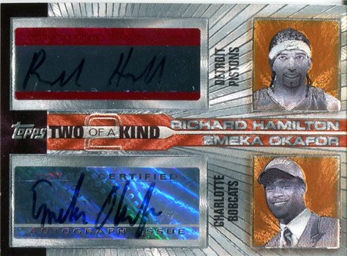 Richard Hamilton & Emeka Okafor Autographed/Hand Signed 2004 Topps Card